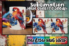 Unique thoughts 11oz 15oz sublimation wrap, 3D Bird Product Image 1