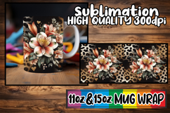 Cozy mornings 11oz 15oz sublimation wrap, Leopard Prints Product Image 1