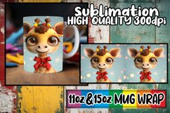 3D Christmas Characters 11oz 15oz Mug Wrap Design Product Image 1