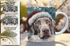 Sublimation Winter Mug Wrap Peeking Dog Christmas Design Product Image 1