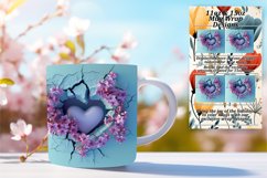 Cupid&#039;s Arrow: Sublimation Mug with 3D Heart Product Image 1
