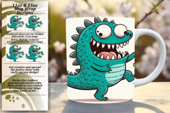 BEAUTIFUL 15oz Mug Wrap PNG , Monster Product Image 1