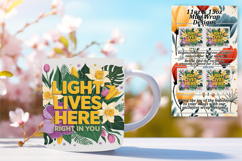 Magical 15oz Mug Wrap Png Design , Flower Quote Product Image 1