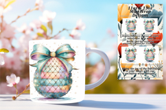 Elegant 11oz Mug Wrap Png Template , Easter Egg Product Image 1