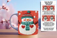 Sassy 15oz Mug Wrap Png Template , Snowman Product Image 1