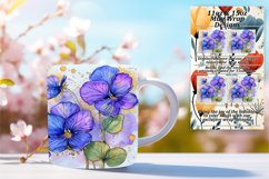 Mug Wrap Sublimation 11oz/15oz Vibrant Floral Design Product Image 1