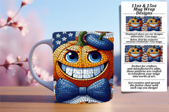 Gift 11oz Mug Wrap Png Design , Cute Pumpkin Product Image 1