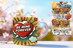 Flawless 11oz Mug Wrap Png Artwork , 3D Heart Product Image 1