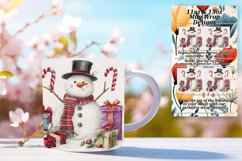11oz 15oz Watercolor Christmas Mug Wrap Sublimation Product Image 1