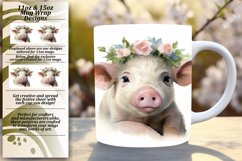 Playful Piggy Springtime Mug Design Product Image 1