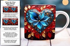 Valentines Sublimation Delights: 3D Heart Mug Wrap Product Image 1