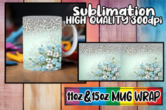 Joyful whispers 11oz 15oz sublimation wrap, Leopard Prints Product Image 1