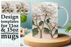 White Bloom Serenity: Sublimation 11oz/15oz Mug Product Image 1