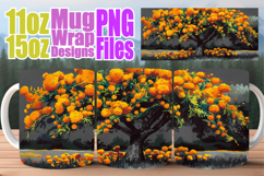 Luminous thoughts 11oz 15oz sublimation wrap, Spring Tree Product Image 1