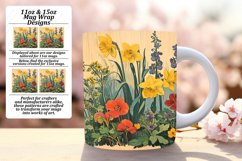 Enchanting Retro Garden Mug Sublimation Art Product Image 1