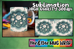 Captivating colors sublimation wrap, 3D Flowers Product Image 1