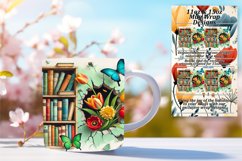 Fancy 11oz Mug Wrap Png Design , Books Product Image 1
