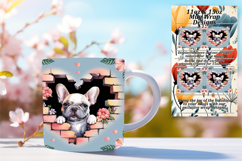 Sublimation 15oz Mug Wrap Png Design , Cute Dog Product Image 1