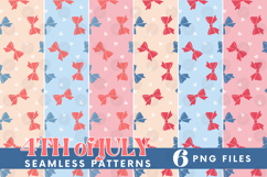 American 4th of July Coquette Bow Seamless Pattern Bundle Product Image 1