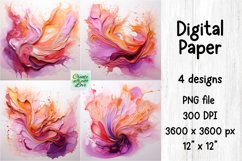 Abstract | Fluid Art | Digital Paper | PNG Background | Wall Product Image 1