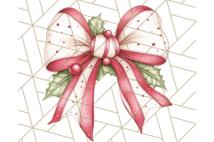 Muted Cozy Christmas Bows PNG Clipart, Winter Holiday Png Product Image 5