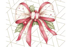Muted Cozy Christmas Bows PNG Clipart, Winter Holiday Png Product Image 5