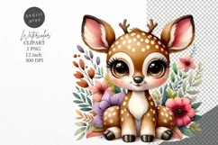 Deer clipart, Nursery clipart, Animals clipart Product Image 1