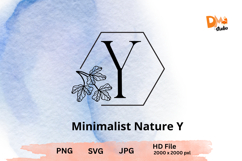 Minimalist Nature Monogram - Elegant Botanical Letter Design Product Image 1