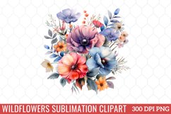Wildflowers Sublimation Clipart Product Image 1