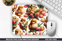 Chicks Mouse Pad Sublimation, Animals Mouse Pad PNG Design Product Image 1