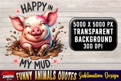 Funny Animals Quotes Sublimation Clipart Product Image 4