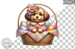 Easter Dog Sublimation - Easter Clipart PNG Design Product Image 1