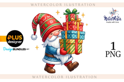 Watercolor Christmas gnomes, Christmas Gnomes Product Image 1
