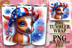 Happy Journeys 20oz tumbler wrap, USA Animals Product Image 1