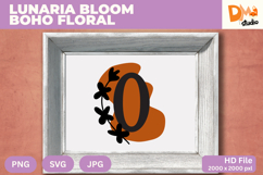 Lunaria Bloom Boho Floral Monogram Product Image 1