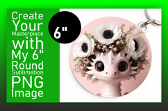 Chic Round Design Keychain Artwork , Dragon Product Image 1