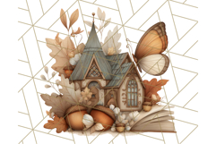 Cottagecore Butterfly and Book PNG Clipart Reading Elements Product Image 5