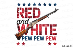 Red White and Pew Svg | 4th of July Svg | Svg Cut File Product Image 1