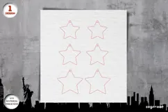 Patriotic Star Earrings Laser Cut | Jewerly | SVG Product Image 2
