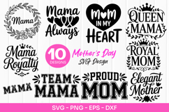 Proud Mama Quotes Mothers Day SVG PNG Product Image 1