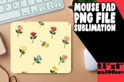 Watercolor Boho Blossom Mouse Pad Design PNG Product Image 1