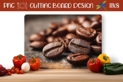 Coffee Beans Cutting Board Design, Kitchen Cutting Board PNG Product Image 1