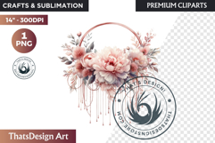 Romantic floral arrangements Clipart PNG, wedding flowers Product Image 1