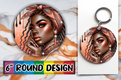 Heartfelt Circle Car Coasters, Afro Girl Product Image 1