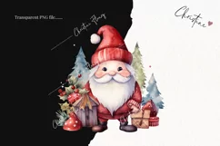 Watercolor Christmas Gnomes Clipart | Watercolor Christmas Product Image 2