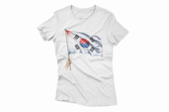 Hand Waving Large Taegeukgi Flag PNG Korean Independence Day Product Image 4