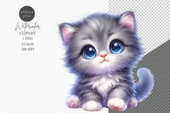 Kitten clipart, Cute Animals Clipart, Cat sublimation Product Image 1