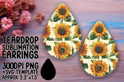 Blossom Bliss PNG Teardrop Earring Design Sublime Product Image 1