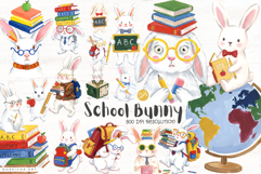 Back To School Bunny Clipart Product Image 1