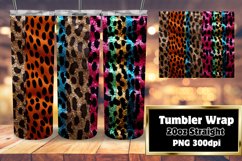 Cheetah 3D Tumbler Wrap 20oz Glitter Sublime Product Image 1